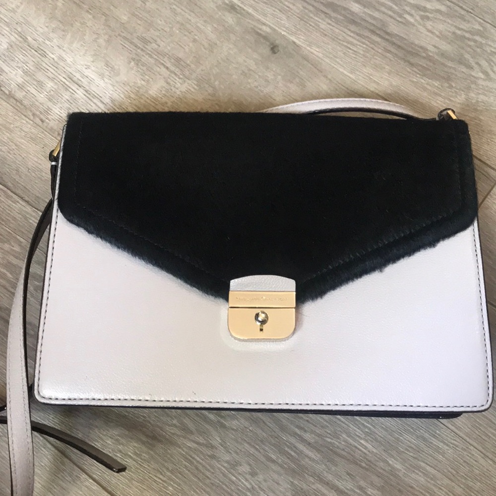 Kate space taupe and black shoulder crossbody bag